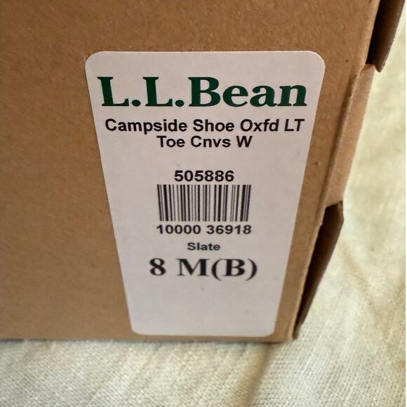 L.L. Bean Women's Campside Oxford Shoe Sneaker Canvas Lace Up Slate Size 8 - Picture 10 of 11